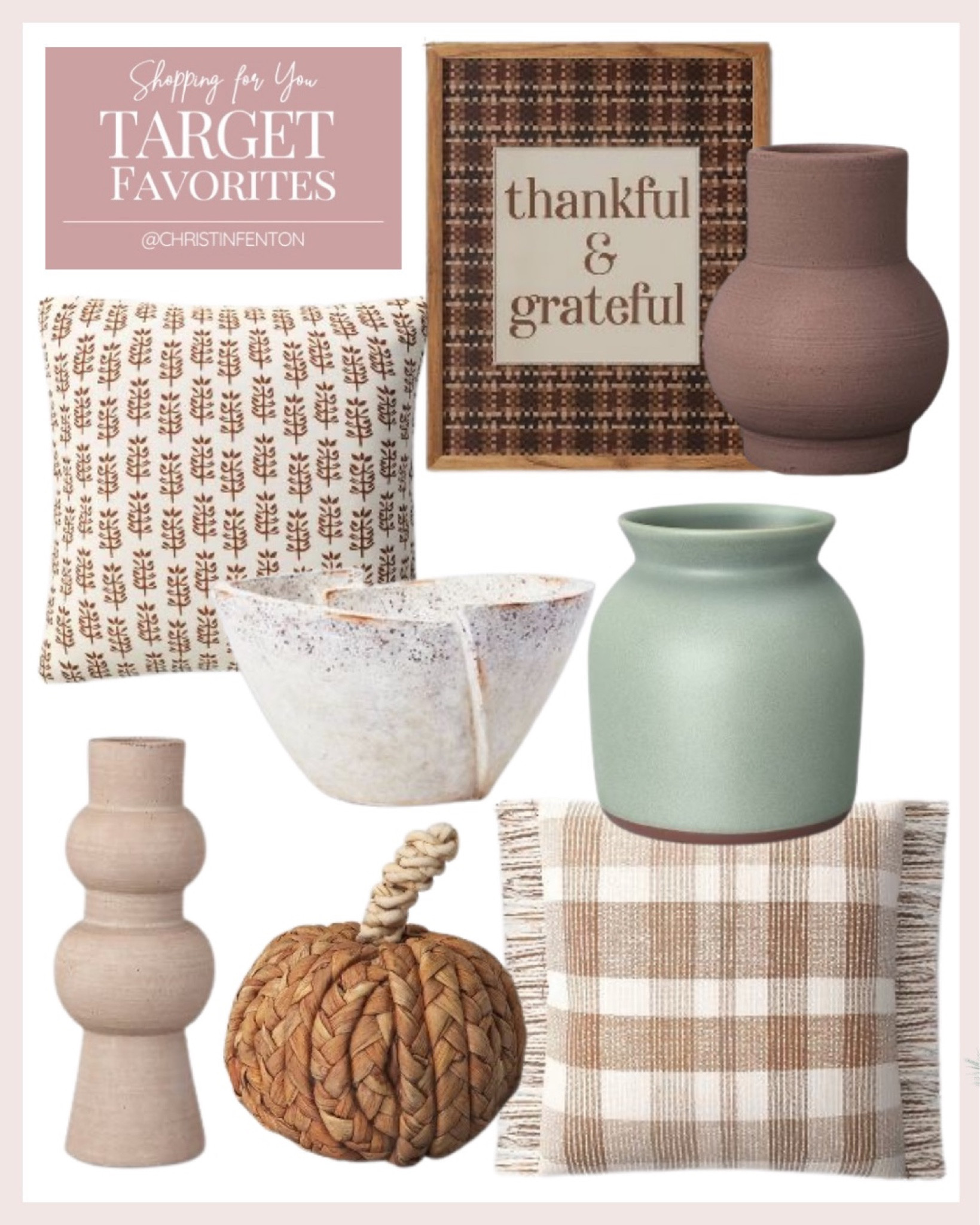 Target home decor finds! Found it at Target! Fall home decor. Click the products below to shop! Follow along @christinfenton for new home decor finds & sales! @shop.ltk @ltk.home #liketkit #targetfinds #founditattarget 🥰 So excited you are here with me shopping for your home! 🤍 XoX Christin   #LTKstyletip #LTKsalealert #LTKwedding #LTKunder50 #LTKunder100 #LTKbeauty #LTKhome #LTKtravel #LTKSeasonal #LTKfamily 

#LTKHalloween
