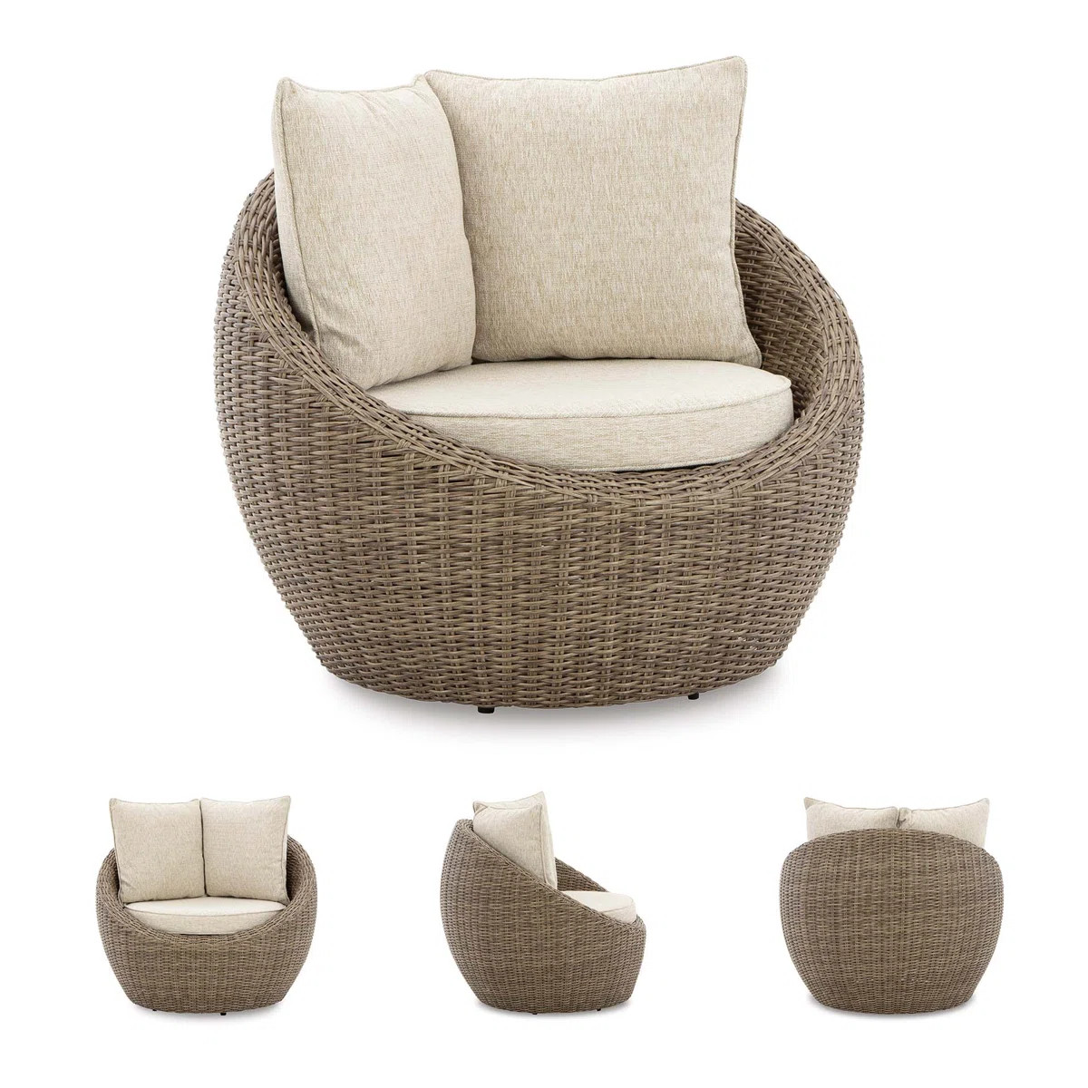 Danson Swivel Wicker Outdoor Lounge Chair , Sunbrella® Cushions Included (Set of 2) | Wayfair North America