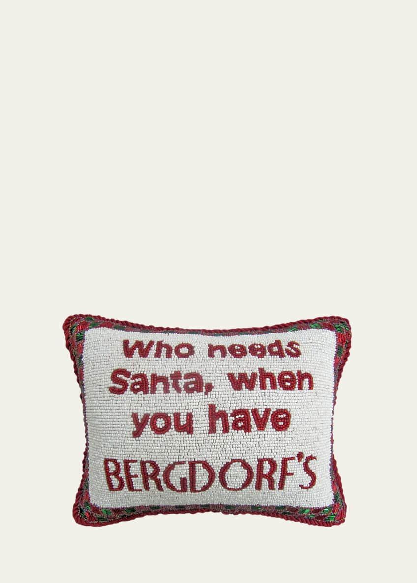 Sudha Pennathur Who Needs Santa When You Have Bergdorf's Pillow | Bergdorf Goodman