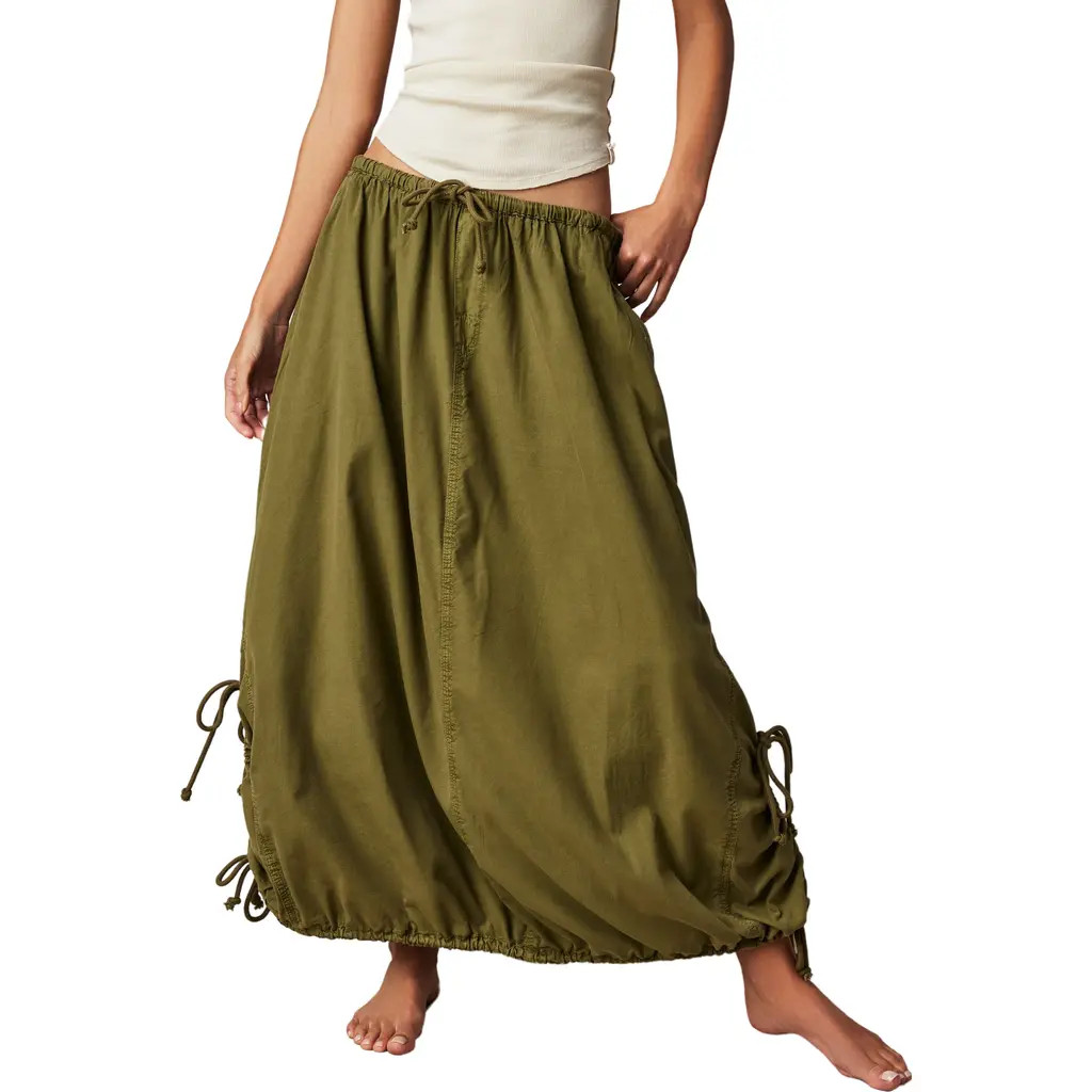 Free People Picture Perfect Parachute Maxi Skirt in Avocado Tree 2 at Nordstrom, Size Large | Nordstrom
