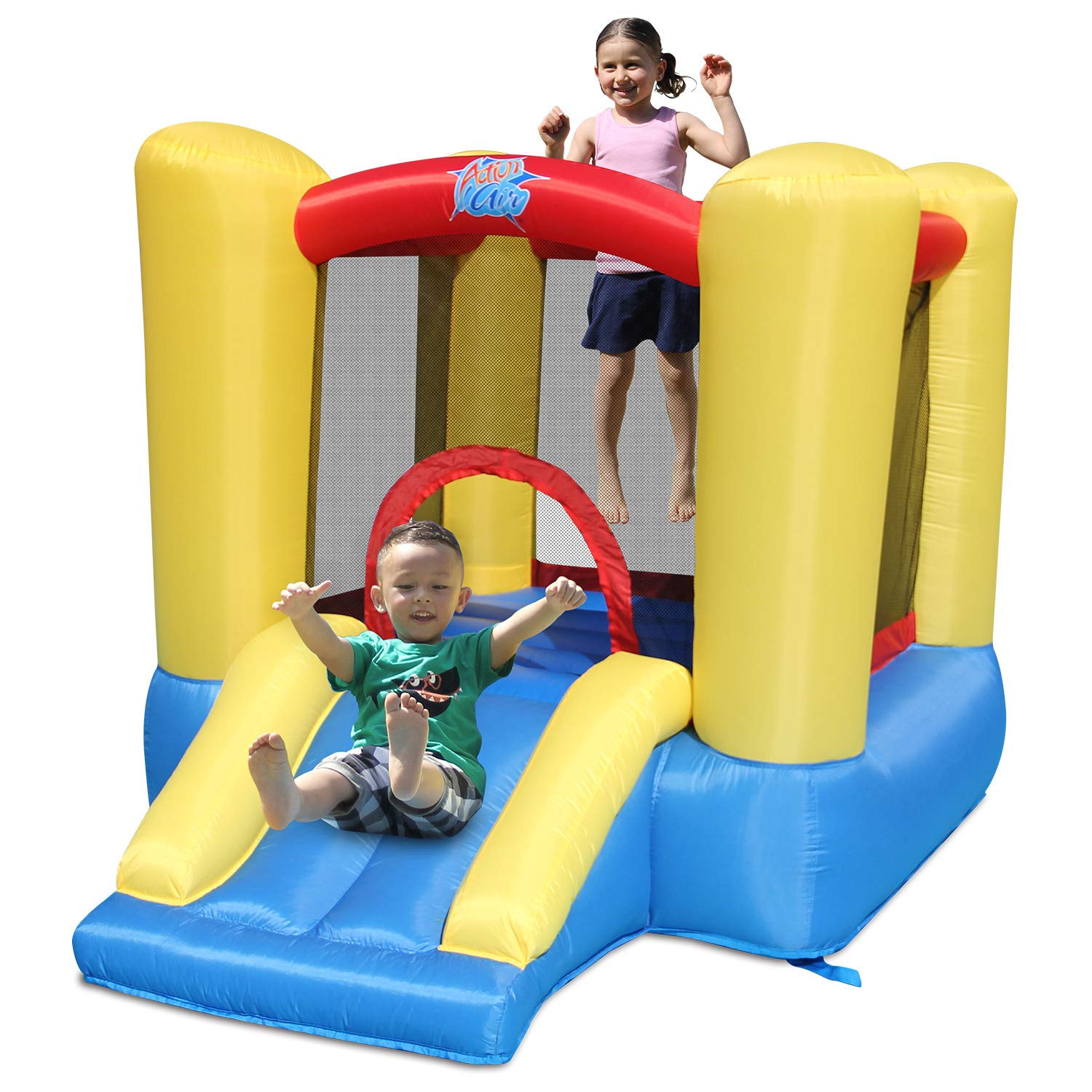 ACTION AIR Bounce House, Toddler Inflatable Bounce House with Blower for Indoor/Outdoor, Bouncy C... | Amazon (US)