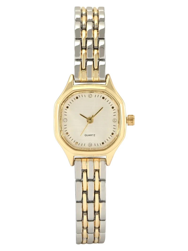 Time & Tru Ladies Two Tone Case and matching Link Bracelet | Walmart (US)