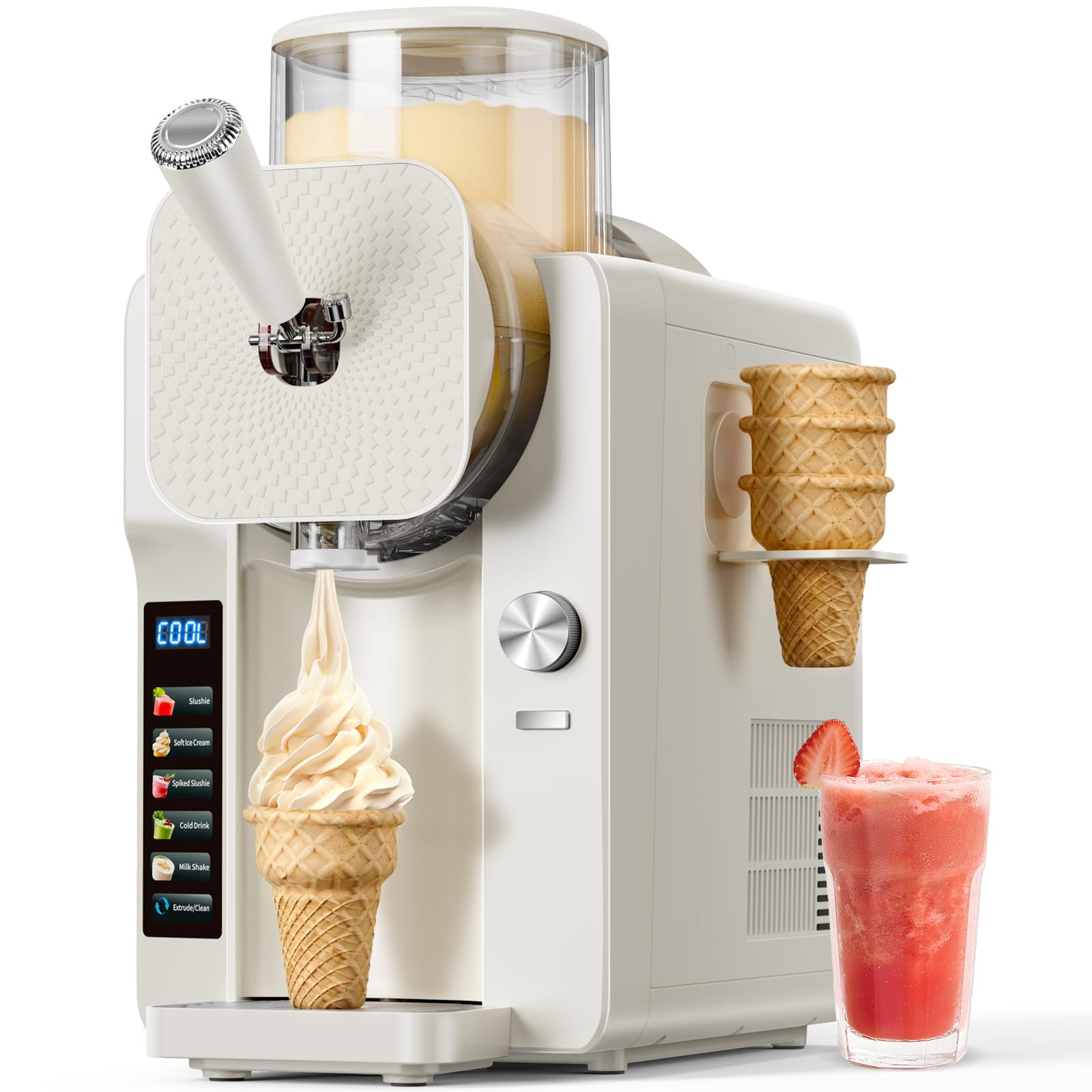 Slush Machine & Ice Cream Maker Machine 2-IN-1, 6 Modes for Smoothies, Milkshakes, Cocktails, Mar... | Amazon (US)