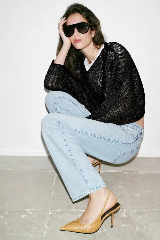 EMBOSSED SLINGBACK HEELS | Zara US