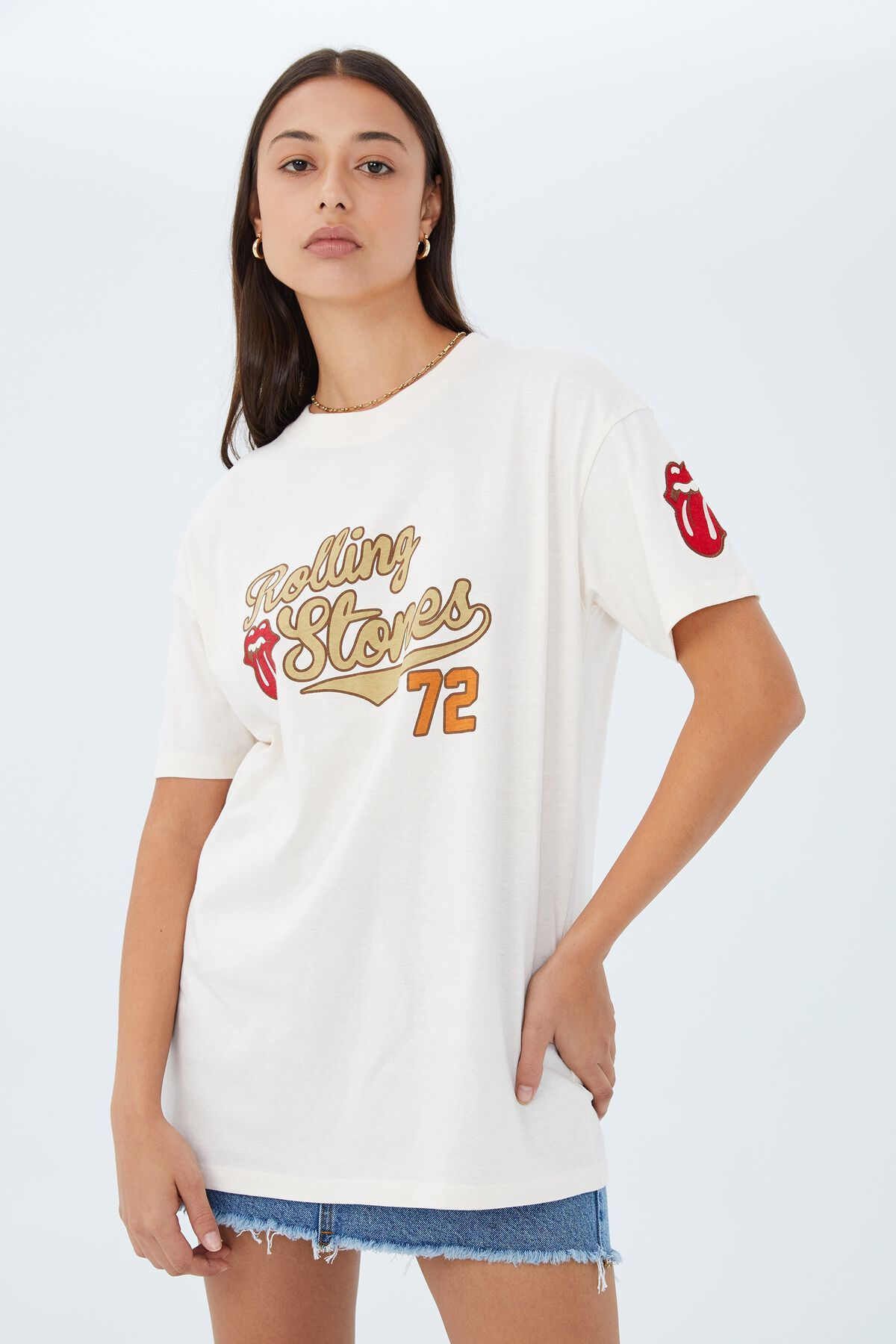 Boyfriend Fit Rolling Stones Tee | Cotton On (ANZ)