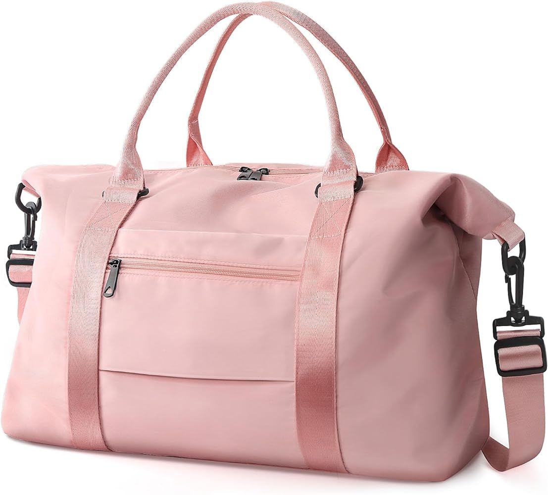Travel Duffle Bag, Waterproof Weekender Bag Carry On Tote Bags for Women, Travel Essentials Sport... | Amazon (US)