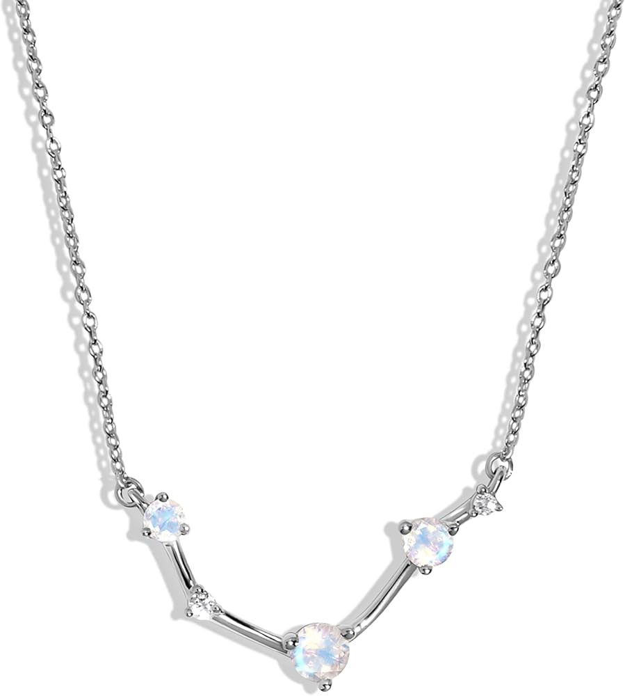 Moon Magic Moonstone Necklaces for women | Zodiac Constellation | 925 Sterling Silver | 18k Rose ... | Amazon (US)