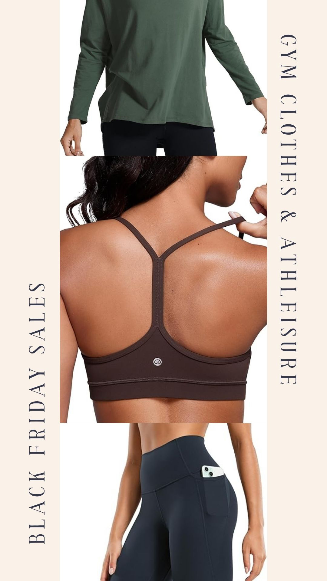 These gym staples give serious Lululemon vibes for a fraction of the price — and they’re even cheaper right now for Black Friday. Tagging the top, sports bra, and leggings I love. Comfortable, flattering, and perfect for CrossFit, weightlifting, or everyday athleisure. Great giftable basics for anyone who loves a matching workout set! 

 #LTKfitnessgoals #LTKActive #LTKSaleAlert