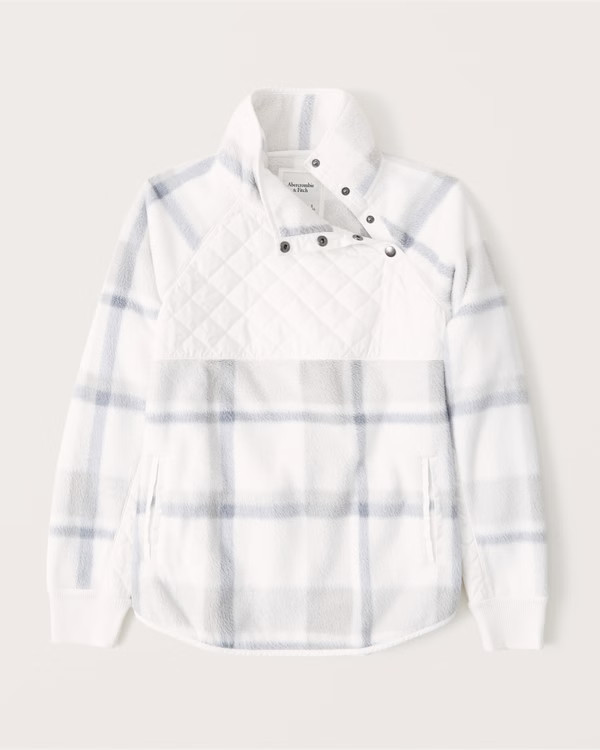 Asymmetrical Snap-Up Fleece | Abercrombie & Fitch (US)
