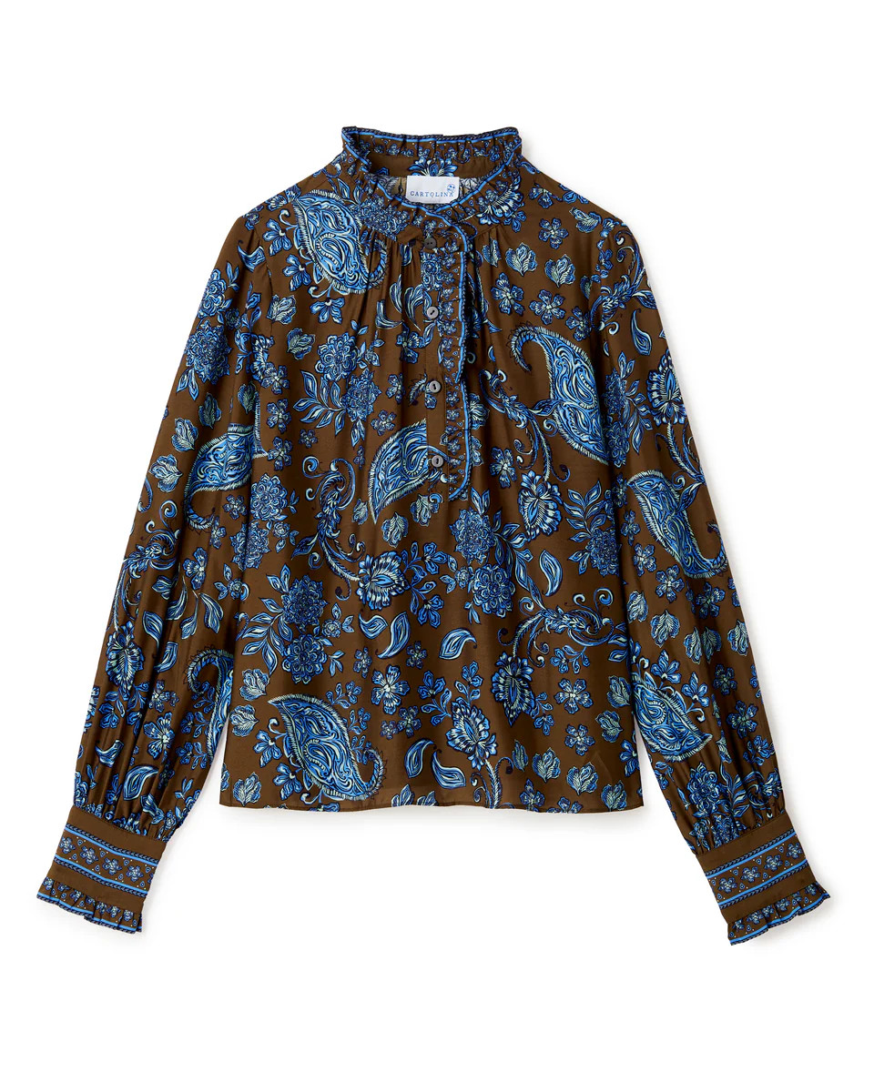 Mara Blouse-Cedar Hill Paisley | Cartolina