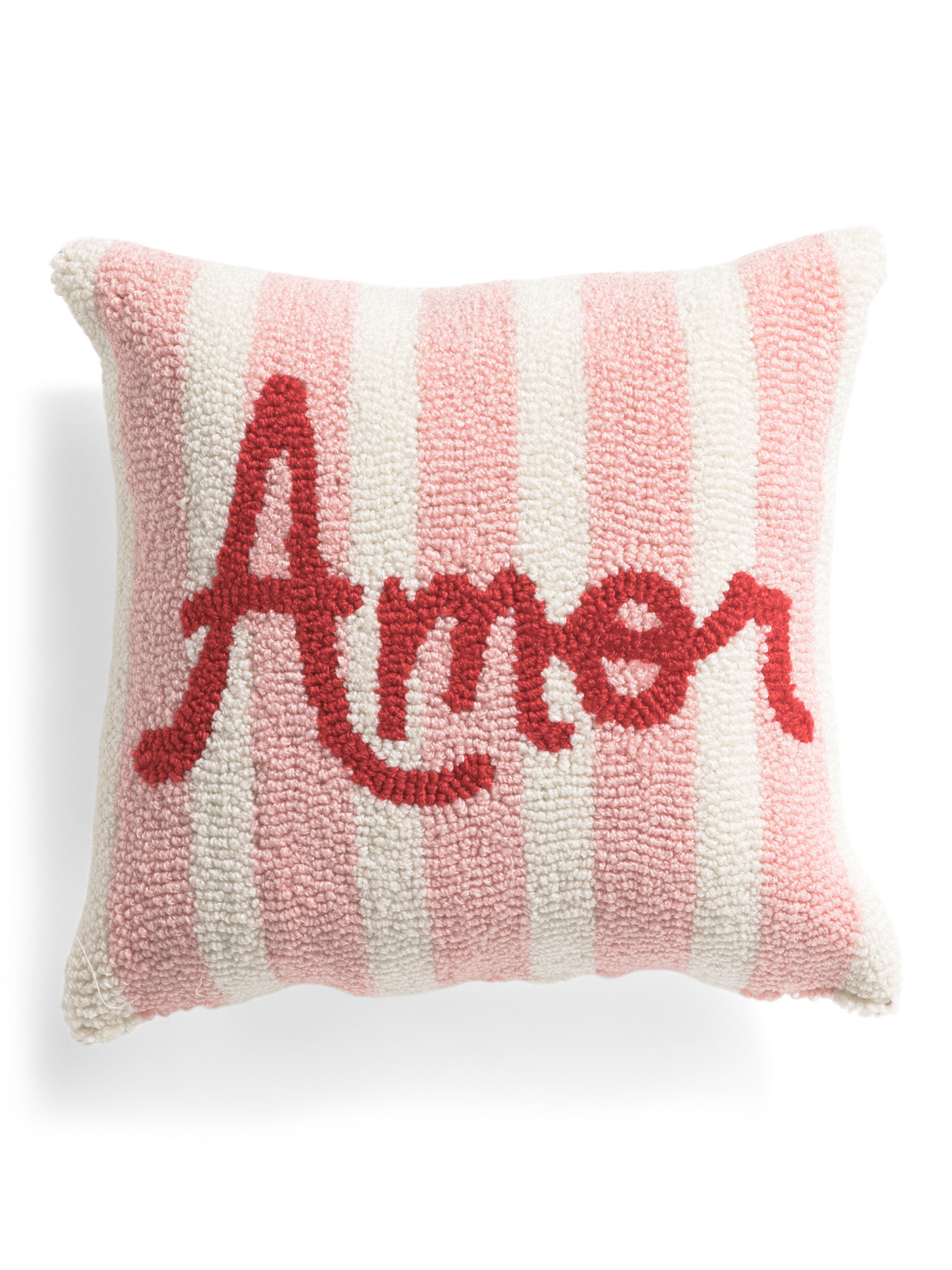 14x14 Amor Heart Striped Hooked Pillow | Throw Pillows | Marshalls | Marshalls