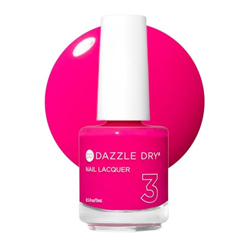 Dazzle Dry Nail Lacquer (Step 3) - She's Electric - A bright hot pink. Semi-sheer. Cream. (0.5 fl oz) | Amazon (US)