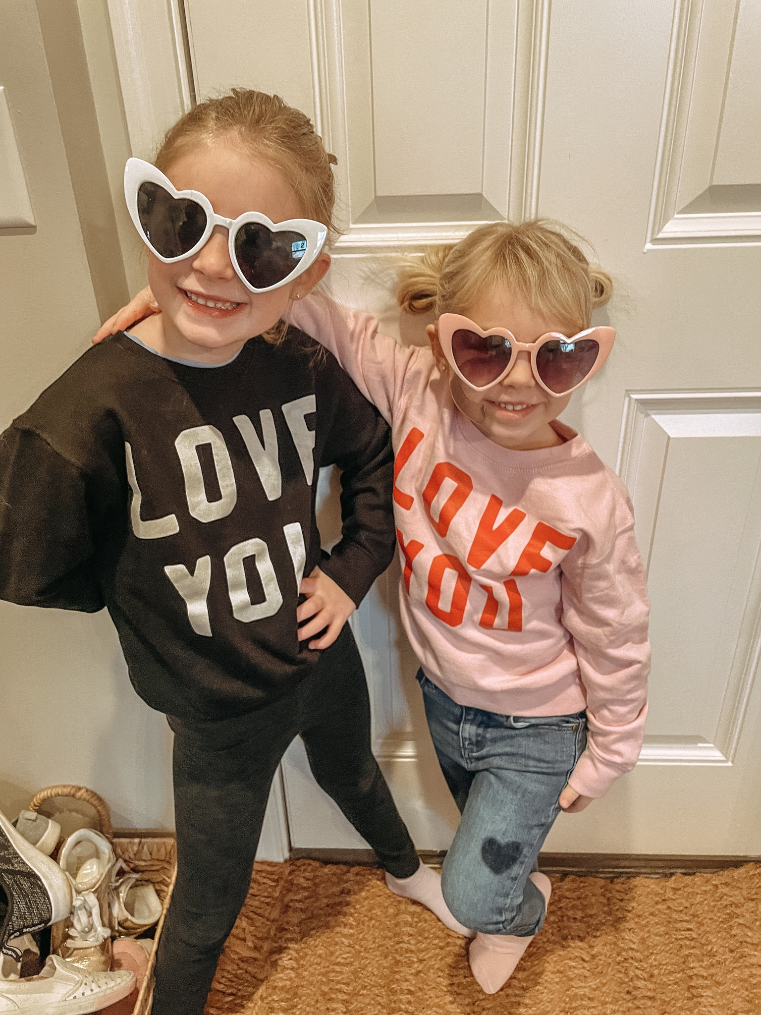 Love you! Toddler and little girl sweatshirts. Valentine’s Day outfit. Heart sunglasses. Amazon find. Hello February. Valentine’s outfit. 

#LTKfamily #LTKSeasonal #LTKkids
