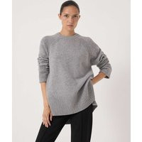 HUSH Pure Wool Textured Crew Neck Jumper Grey Marl | Marks & Spencer (UK)