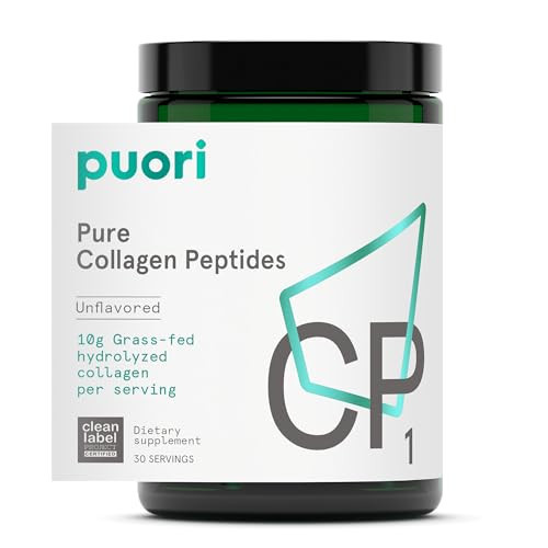 Puori CP1, Pure Collagen Peptides Powder, Unflavored, 30 Servings | Amazon (US)