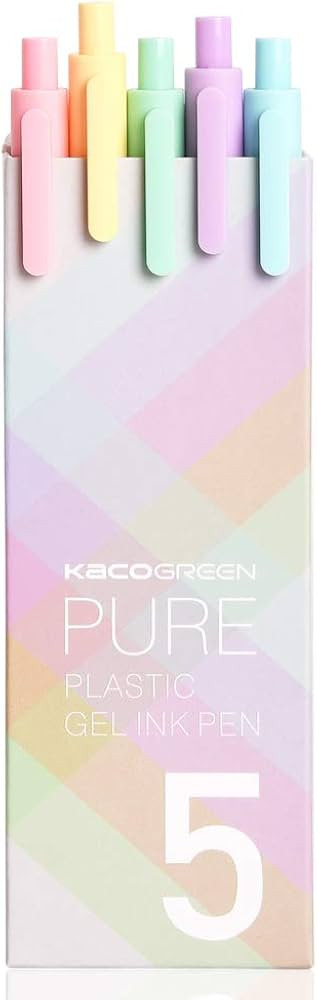 czxwyst Soft Touch Retractable Gel Ink Pens 0.5mm Fine Point (Macarons Colors 5-Pack Colored Ink) | Amazon (US)