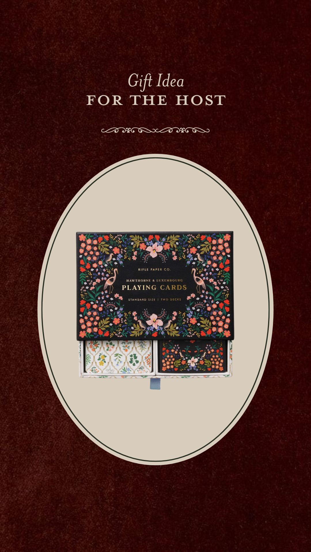 For the host who believes game night should look as intentional as the spread. A deck that sits in the corner of the table until the cheese board’s cleared, then shuffles into the main act — design that plays as well as it looks. 

 #LTKGiftGuide #LTKHoliday #LTKParties