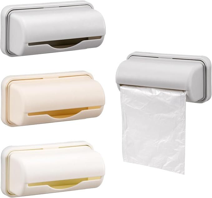 3Pcs Trash Bag Dispenser, Wall Mount Trash Bag Holder, Plastic Grocery Bag Holder Large Opening D... | Amazon (US)