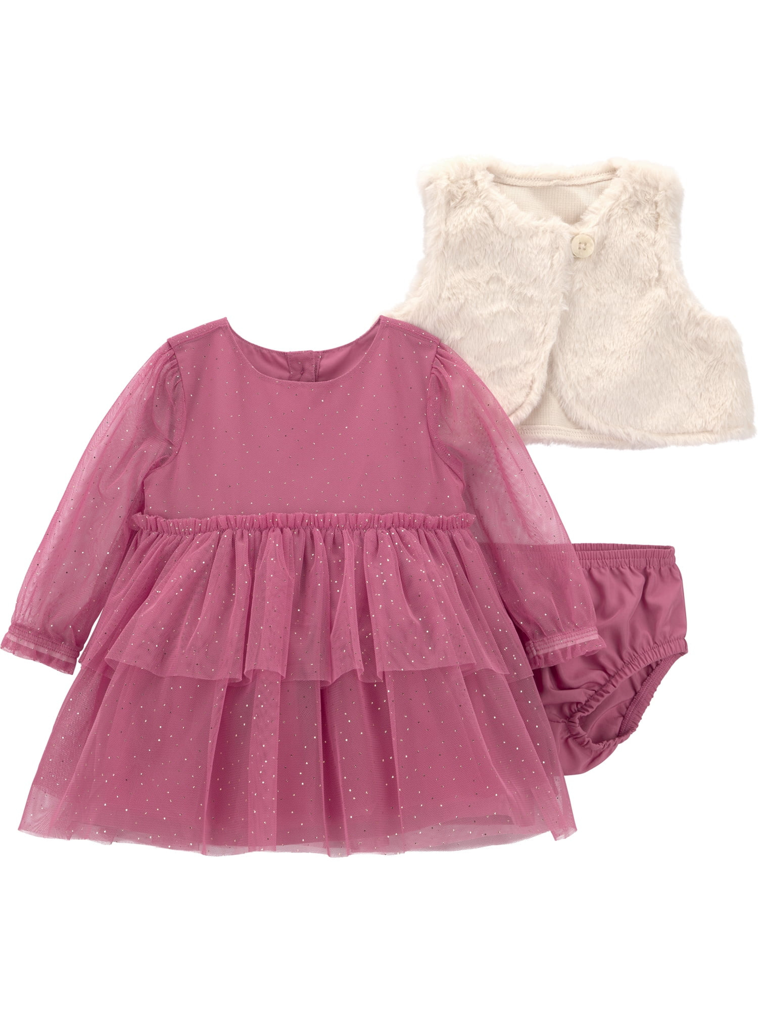 Carter's Child of Mine Baby and Toddler Girl Dress Set, 3-Piece, Sizes 0/3-24 Months | Walmart (US)