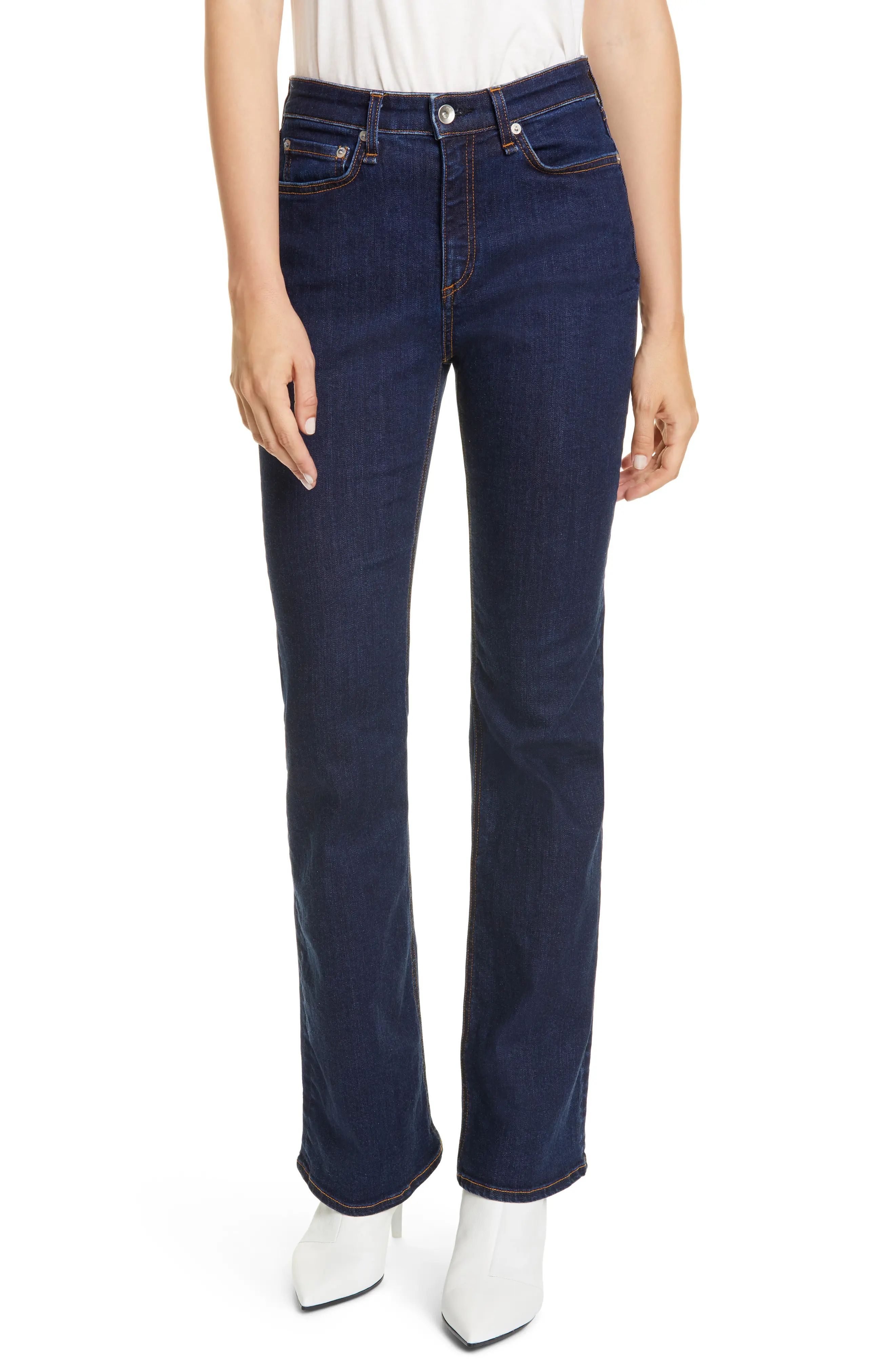 Women's Rag & Bone Nina High Waist Bootcut Jeans, Size 28 - Blue | Nordstrom