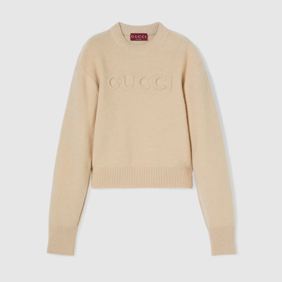 Gucci - Wool cashmere sweater with embroidery | Gucci (US)