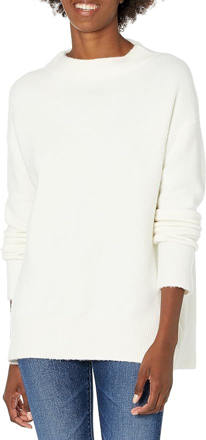 Amazon Brand - Lark & Ro Women's Boucle Mock Neck Oversized Sweater | Amazon (US)