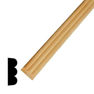 Alexandria Moulding 1/4 in. D x 3/4 in. W x 96 in. L Pine Wood Screen Moulding Pack (16-Pack) 000... | The Home Depot