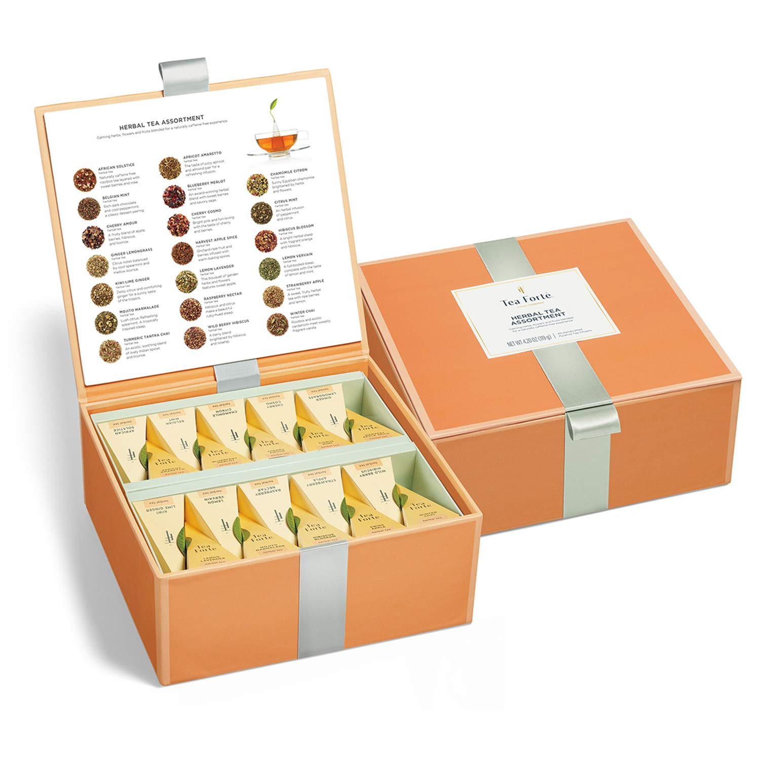 Tea Forte Herbal Tea Assortment Tea Chest 40 Count Naturally Caffeine-Free Blends Individually Wr... | Amazon (US)