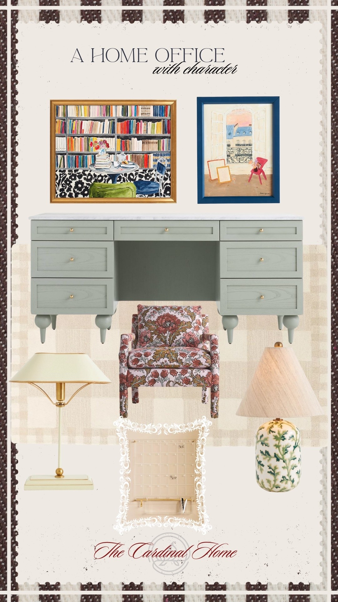 I wanted this space to feel timeless but not boring—neutral at first glance, with just enough color and pattern to give it personality. Mixing classic silhouettes with layered textures (art, lamps, upholstery) makes it feel warm, lived-in, and easy to work in.

home office decor
traditional home office
classic home office
desk styling ideas
home office inspiration

#LTKmomlife #LTKHome