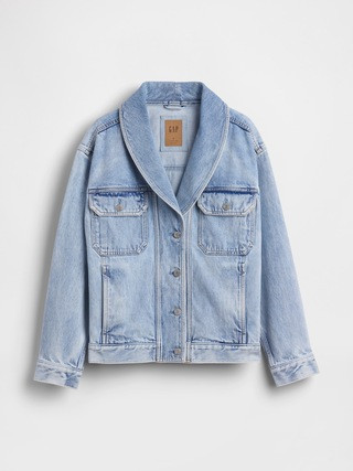 Denim Oversized Shawl Denim Jacket | Gap (US)