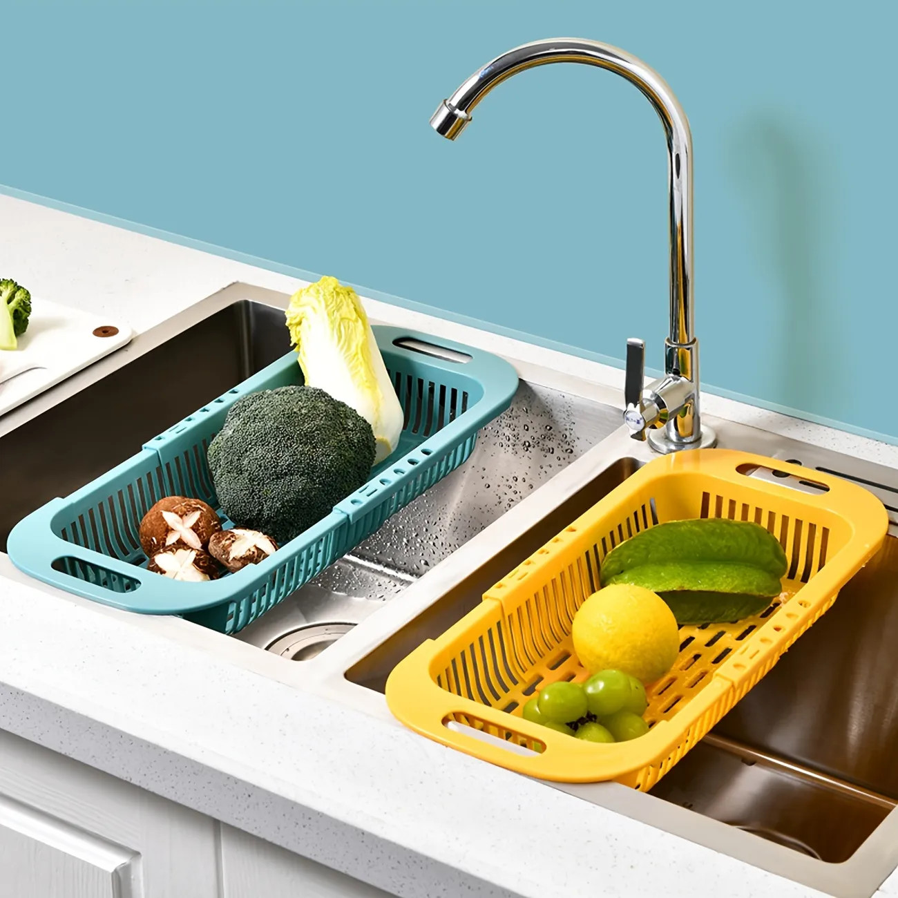 1pc Retractable Drain Rack, Kitchen Basket, Plastic Dish Rack, Vegetable Basin Filter Basket 13.5... | Temu Affiliate Program