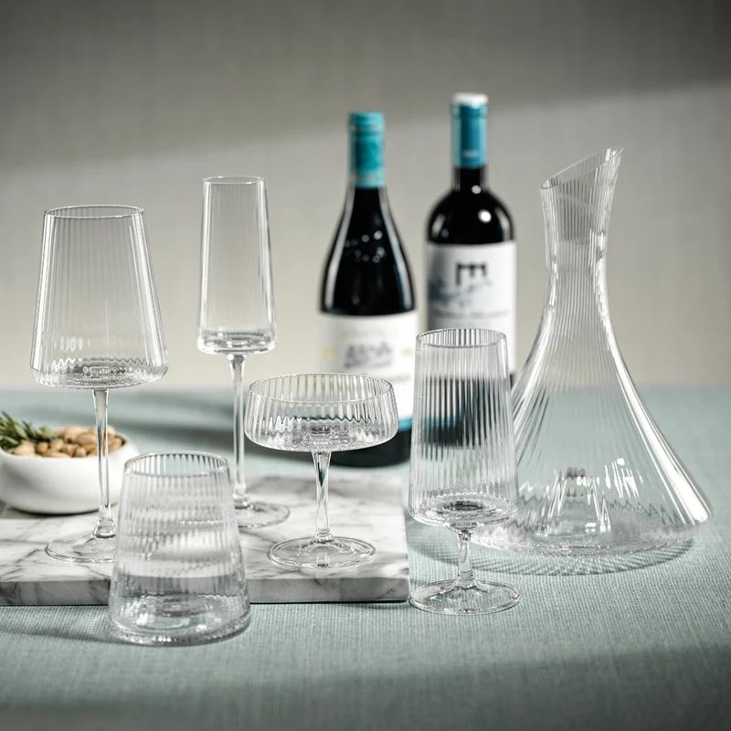 Axlan Fluted Textured Wine Glasses (Set of 4) | Wayfair North America
