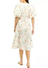 Crown & Ivy™ Women's Puff Sleeve Button Front Dress | Belk