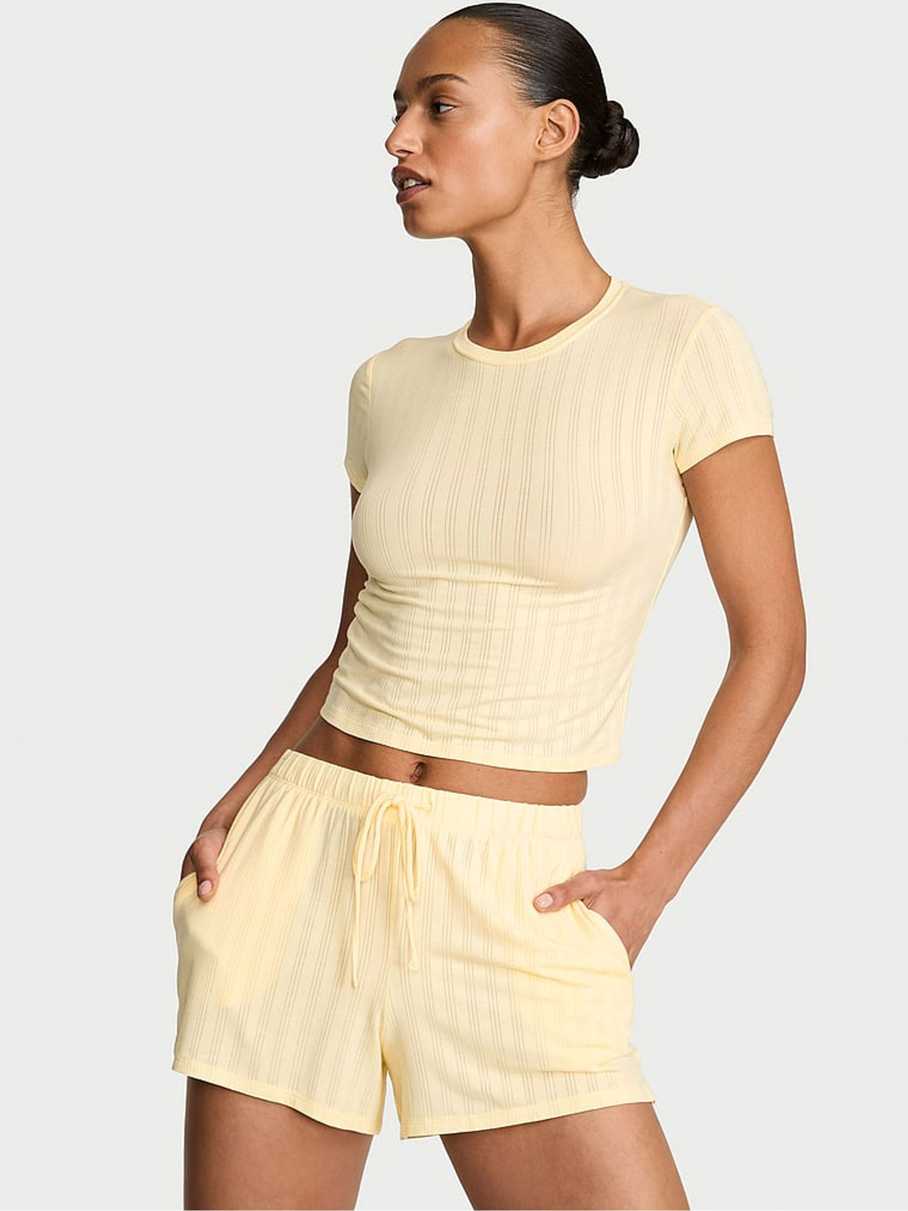 Sunny Honey Yellow Modal Ultra Fine Shorts | Victoria's Secret UK | Victoria's Secret UK