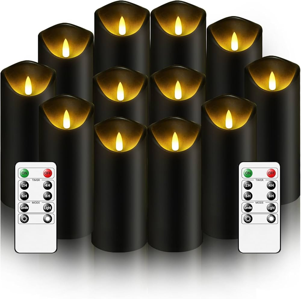 Flameless Candles with Remote, Battery Operated Flickering Flameless Candles, LED Candles with Ti... | Amazon (US)