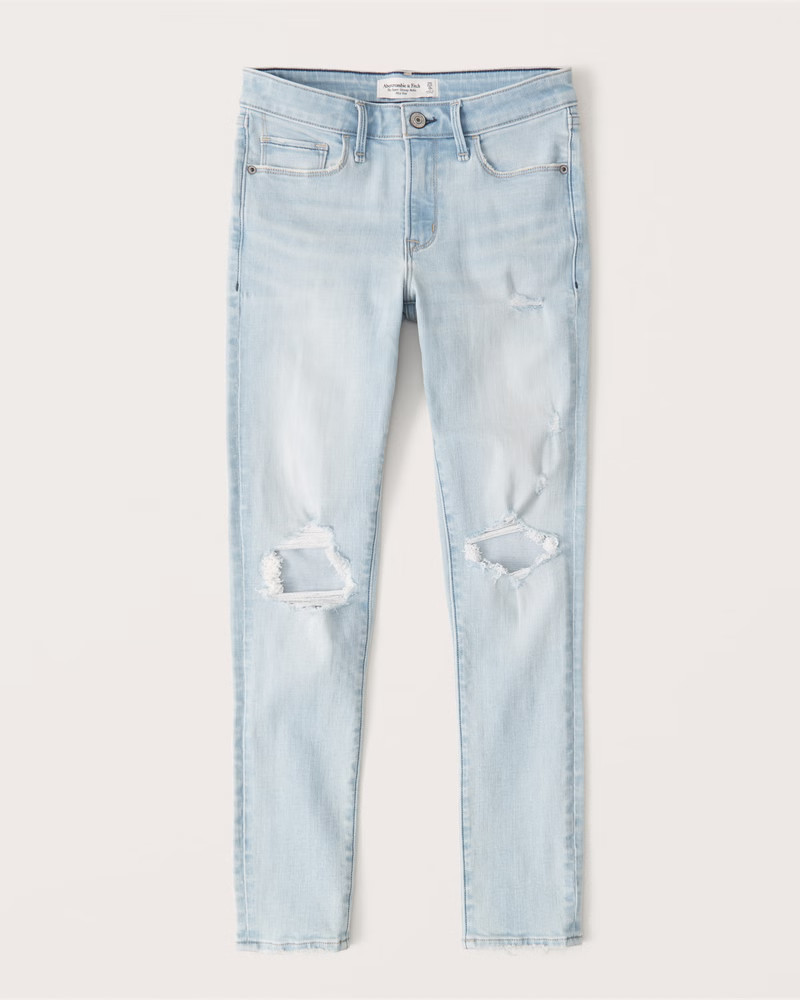 Mid Rise Super Skinny Ankle Jean | Abercrombie & Fitch (US)