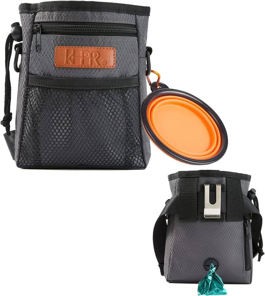 KHPR Dog Treat Training Pouch Easily Carries Pet Toys Kibble,Treats Built-in Poop Bag Dispenser 3... | Amazon (US)