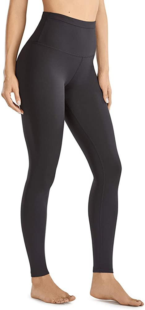 CRZ YOGA Women's Naked Feeling Tummy Control Leggings 28 Inches - Super High Waisted Yoga Pants | Amazon (US)