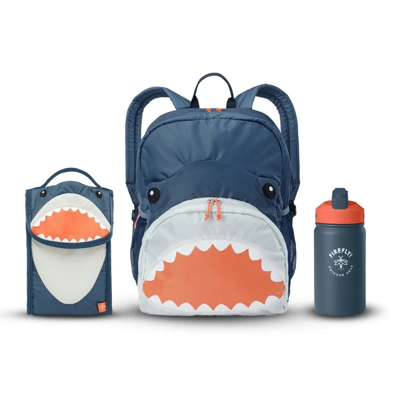 Firefly! Outdoor Gear Finn the Shark Kid's 3 Piece Combo Set (Includes Backpack, Lunch Bag, and W... | Walmart (US)