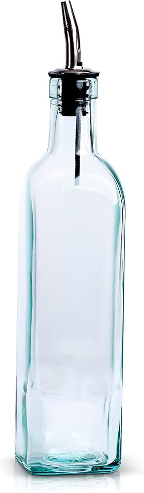EHOMEA2Z Italian Glass Olive Oil Dispenser Bottle - 16 Oz, Oil and Vinegar Cruet with Stainless S... | Amazon (US)