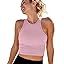 AngiMelo Womens Sports Bra Workout Crop Top Padded Yoga Gym Tank Sleeveless Running Shirts Racerb... | Amazon (US)