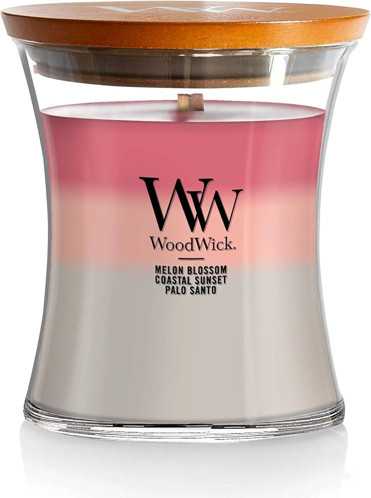WoodWick Medium Hourglass Candle, Shoreline Trilogy Scent, 9.7oz, Crackles as it burns, Premium S... | Amazon (US)