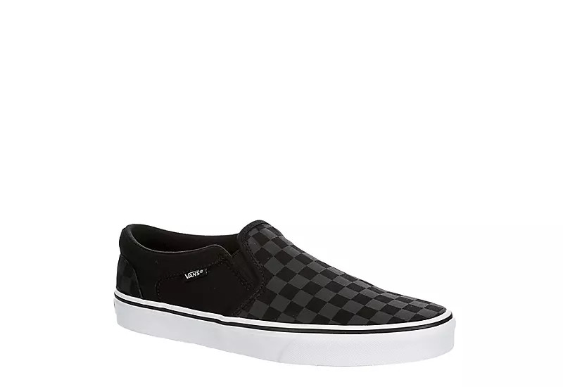 Vans Mens Asher Slip On Sneaker - Black | Rack Room Shoes