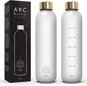 ARCANA Arc Bottle Water Bottle With Time Marker - Motivational Water Bottles With Times To Drink ... | Amazon (US)