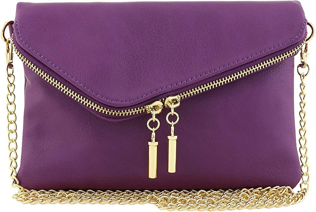 FashionPuzzle Envelope Wristlet Clutch Crossbody Bag with Chain Strap | Amazon (US)