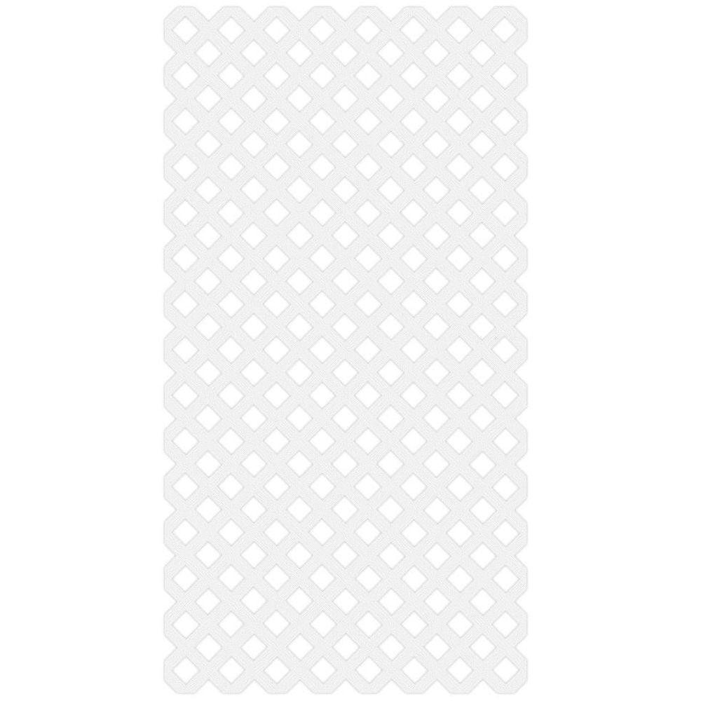 4 ft. x 8 ft. White Garden Vinyl Lattice | The Home Depot