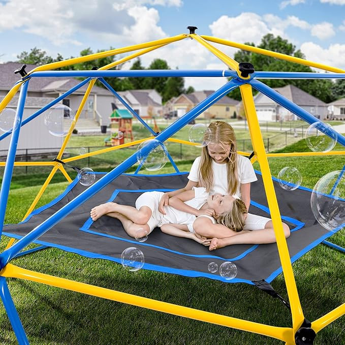 Jugader Upgraded 10FT Jungle Gym with Canopy and Swing, Climbing Dome for Kids Outdoor, Weight Ca... | Amazon (US)