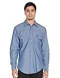 Wrangler mens Cowboy Cut Western Two Pocket Long Sleeve Snap Work - Firm Finish button down shirt... | Amazon (US)