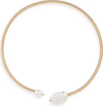 Imitation Pearl Open Collar Necklace | Nordstrom