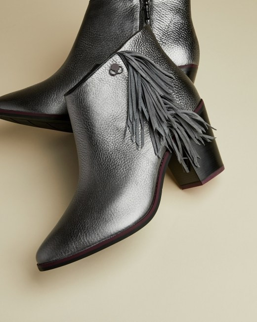 Metallic fringe ankle boots | Ted Baker (UK)
